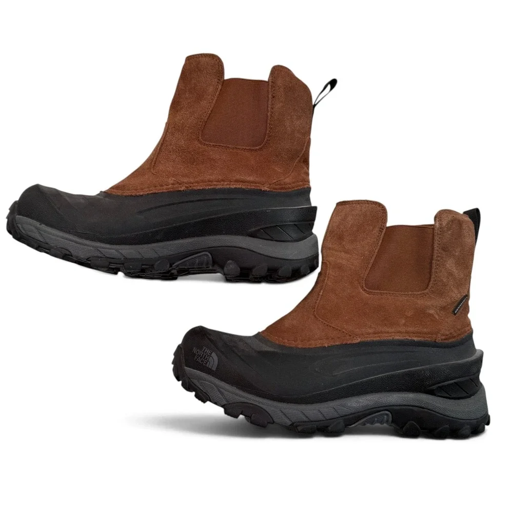 The North Face Chilkat IV 400 Chelsea Boots Brown Black Suede NF0A4OAG Mens 9.5